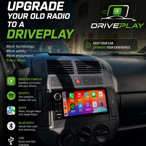 Universal Car Radio 1 Din Carplay Wireless
